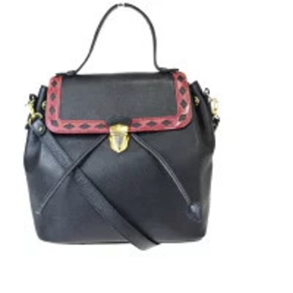 Saint Laurent Yves Leather Handbag Black